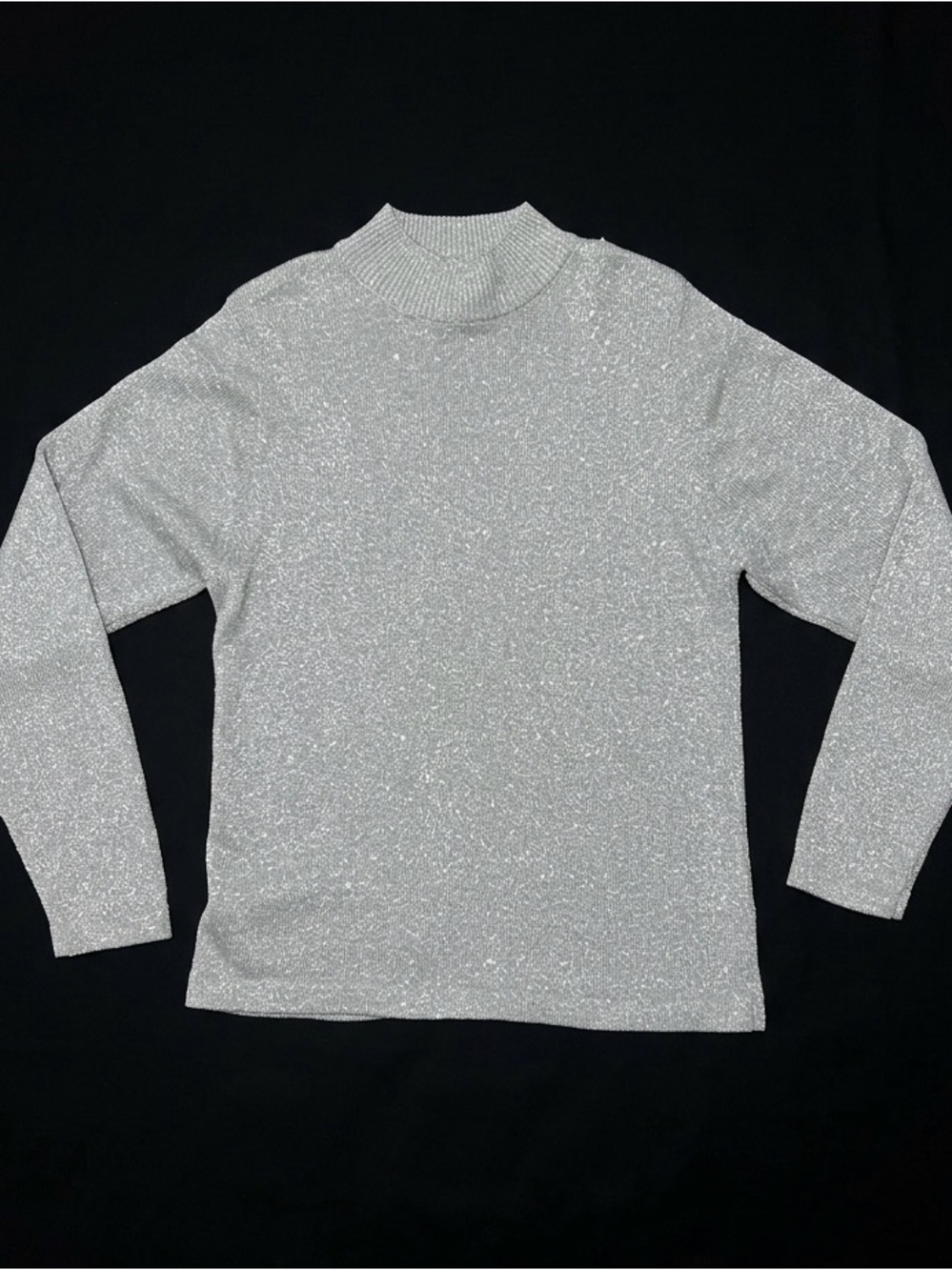 Women’s Sparkle Crewneck Sweater - Silver